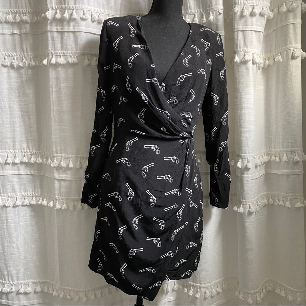 Mango Faux Wrap Front Dress